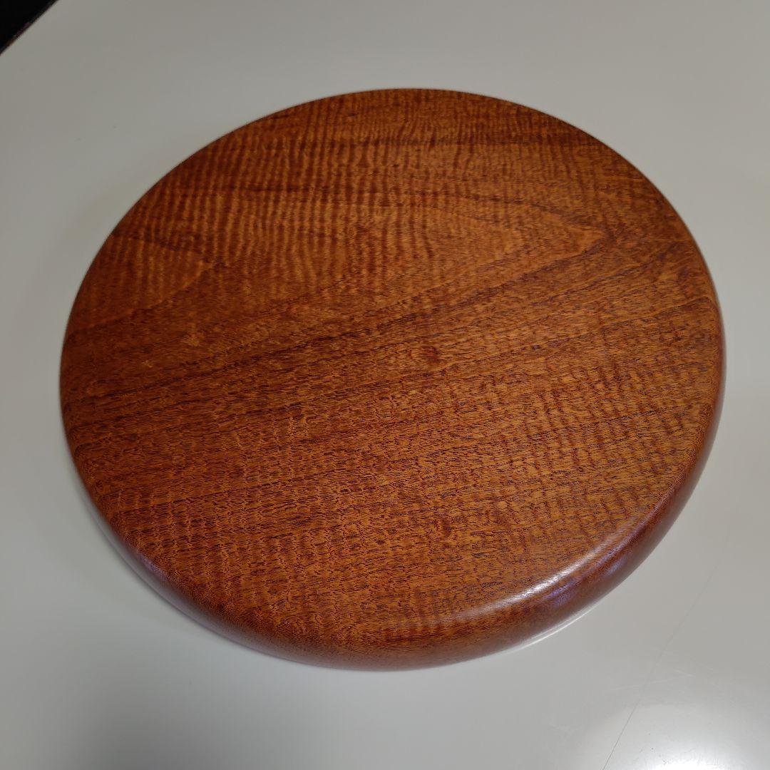 無垢材本花梨丸型盆漆仕上げ