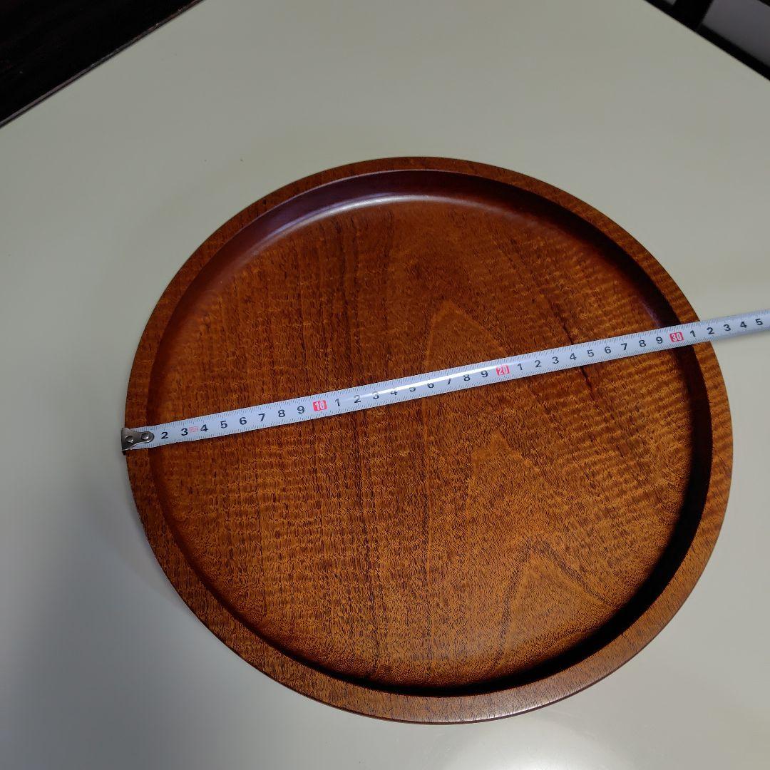 無垢材本花梨丸型盆漆仕上げ