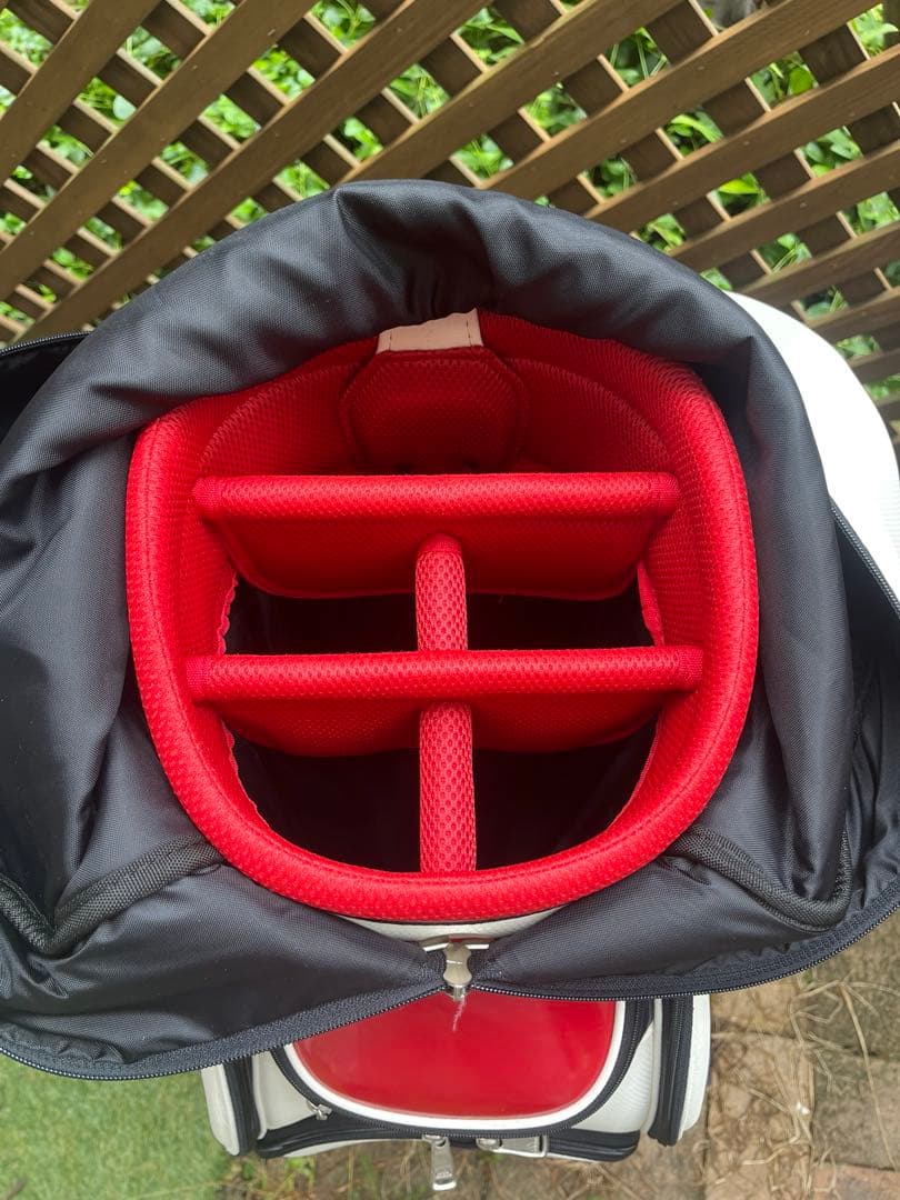 adidas ゴルフバッグ・キャディバッグ ホワイトレッド