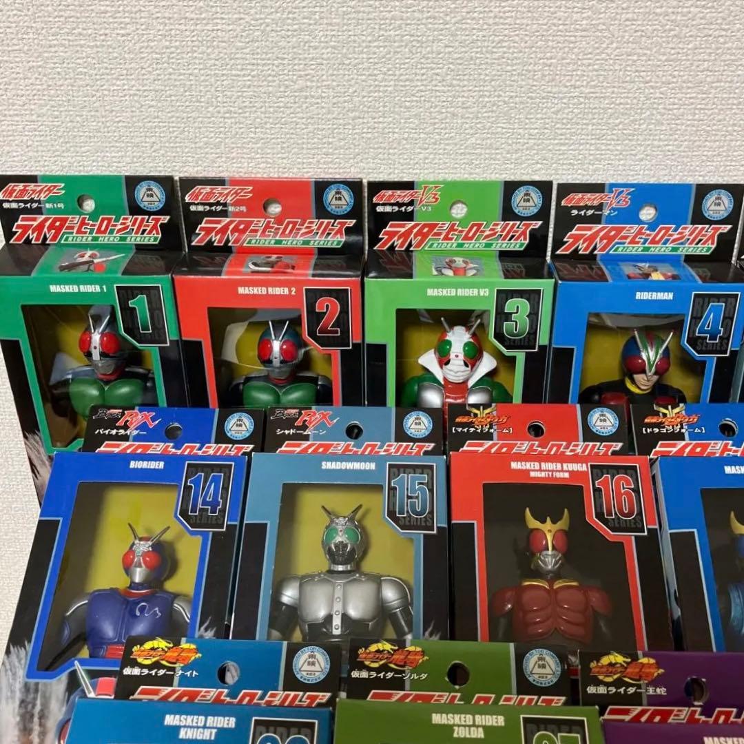 仮面ライダー ライダーヒーローシリーズ ソフビ 箱入り30体 箱無し10体