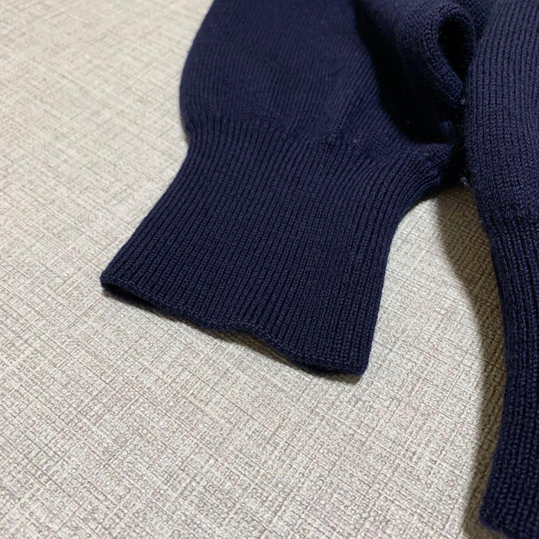 マンシングウェア ニット セーター パッチワーク ロゴ刺繍 Lサイズ