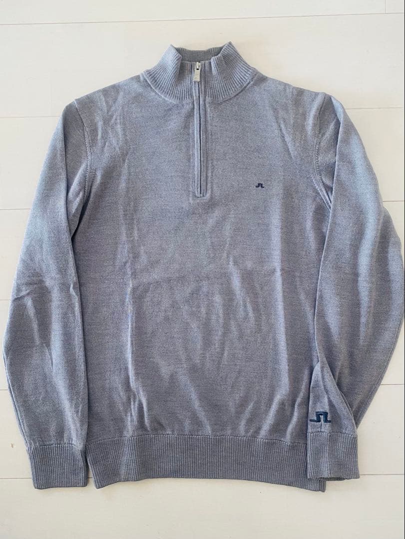 美品★ J.リンドバーグ モックネック ジップアップ セーター