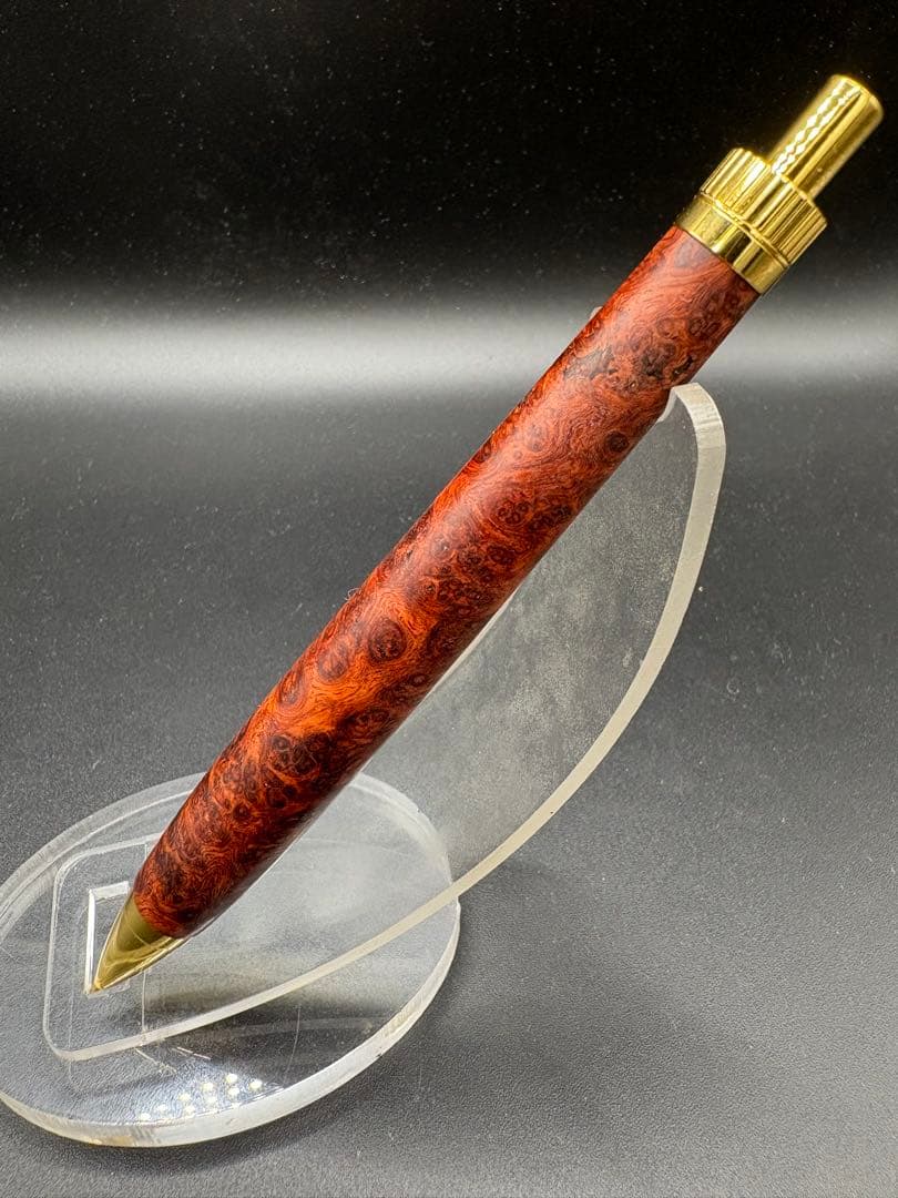 501超極上　本花梨　瘤杢　木軸シャーペン　ボールペン