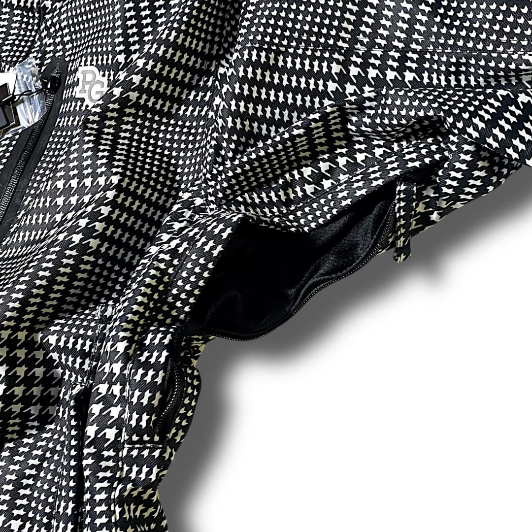 定価10.6万 L パーリーゲイツ 千鳥格子柄 スノーウェア スノボ 上下セット