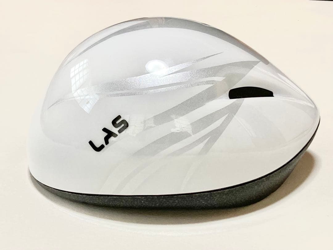 極美品LAS MISTRAL-ICEヘルメット54-61cm ホワイト/シルバー