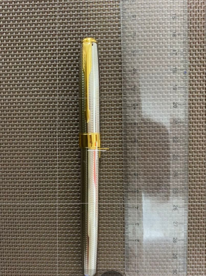 シルバーゴールド 万年筆 18金ペン先