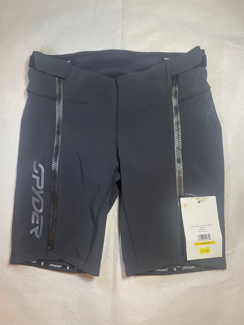 SPYDER ブラック インナーパンツ ジッパー付きレディース