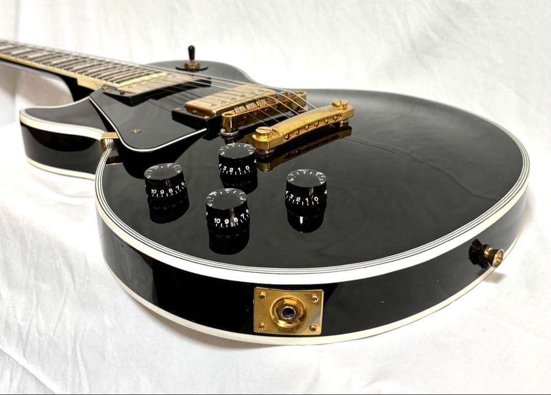 【新品弦張替済】Maison レスポール カスタム レフティー ブラック