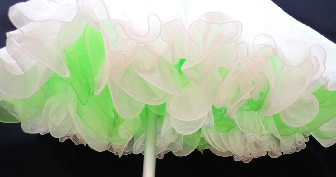 6360★タカダンス★オフ白×黄緑/レース/スタンダードドレス☆社交ダンス