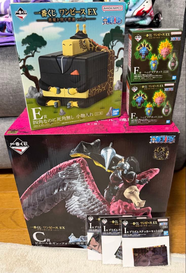 ワンピース一番くじC賞ピエール&ガンフォール　E賞、Ｆ賞×2 、I賞×3
