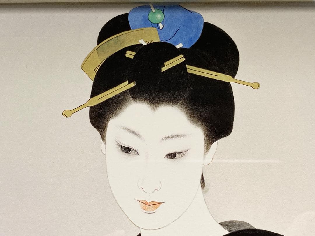 志村立美 涼 ジグレー 日本画 美人画 F10　保証書付