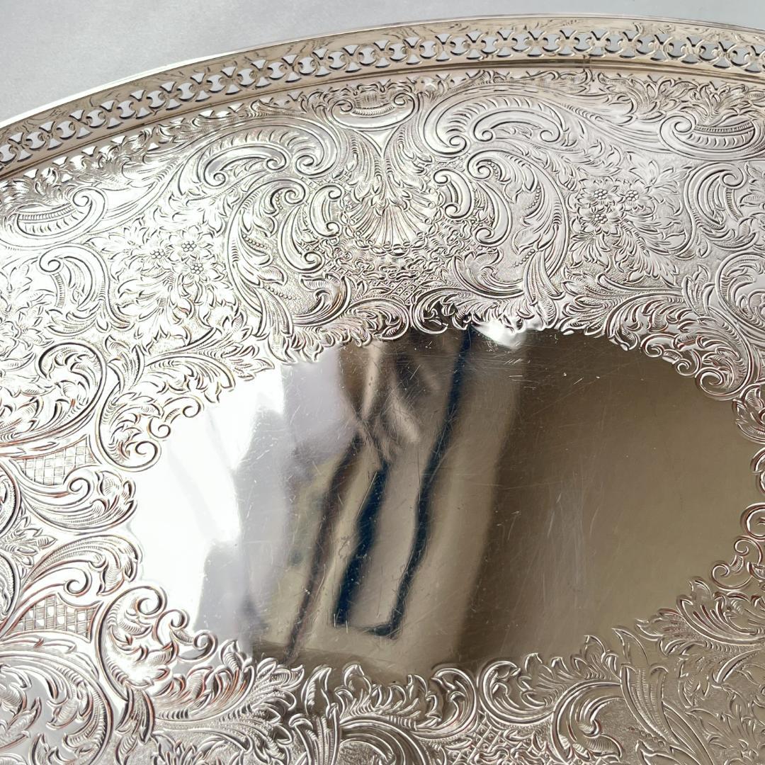 【Barker & Ellis】 ギャラリートレー オーバル型 39cm