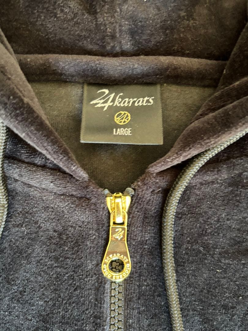 【未使用、美品】24karats セットアップ　ベロア　EXILE 黒　ピンク