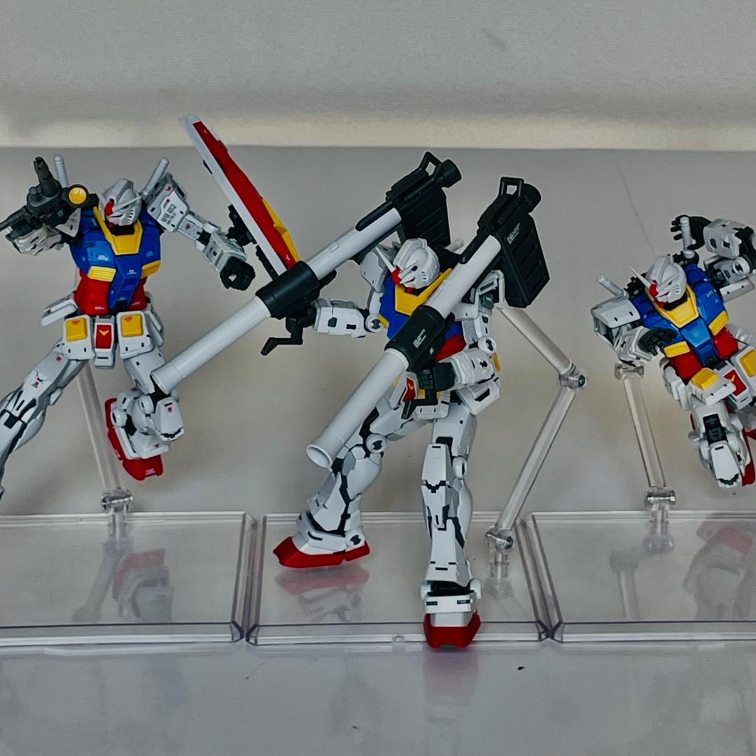 完成品　3体セット　RG 1/144 RX-78-2 ガンダム Ver.2.0