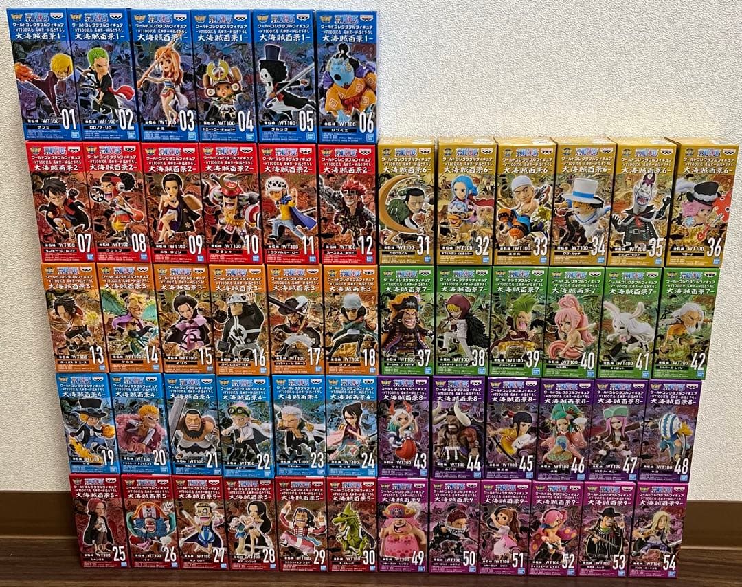 ワンピース ワールドコレクタブルフィギュア　大海賊百景1〜9まで54体セット