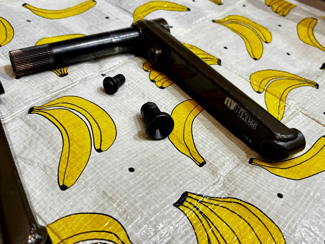 フライバイク　軽量 クロモリ クランクセット　175mm ブラウン系　BMX