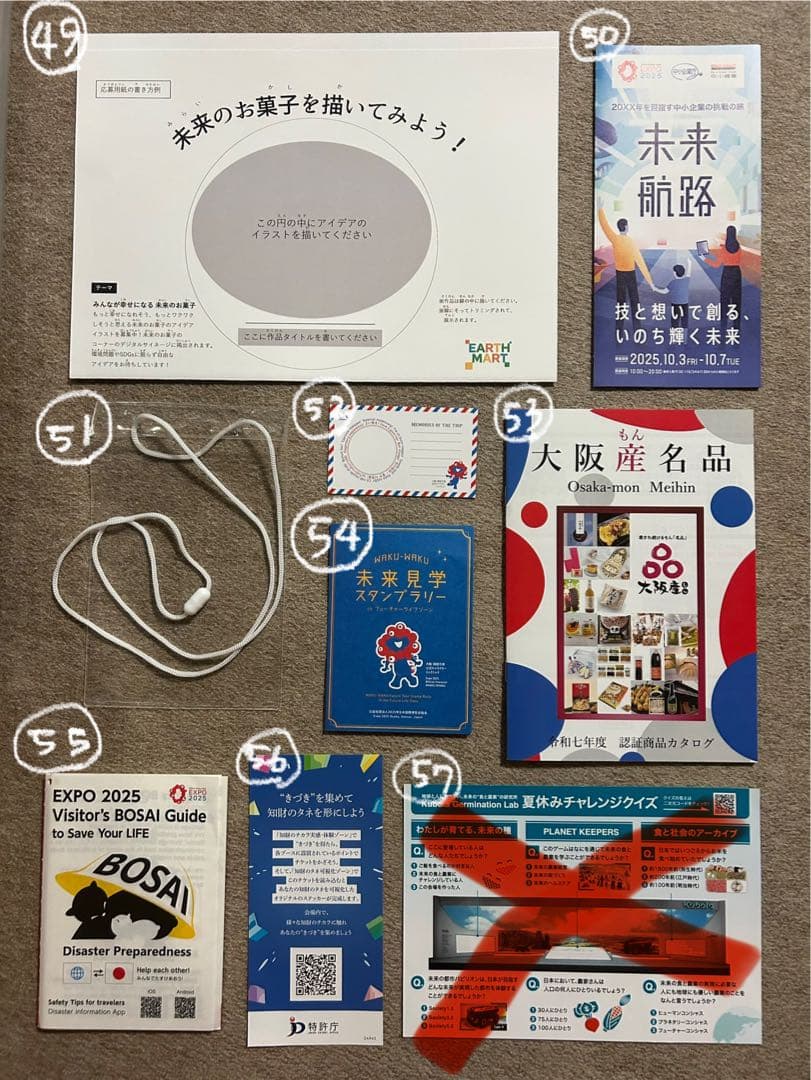 万博関連商品　希望のものを番号でコメントください！