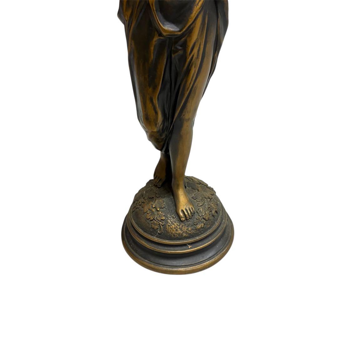 ブロンズ象　女神　アンティーク　昭和　レトロ インテリア　置物