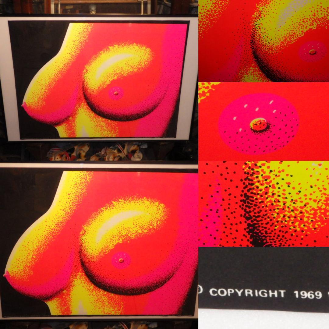 60'S★ブラックライトポスター★アート★ビンテージ★セクシー★ヒッピー