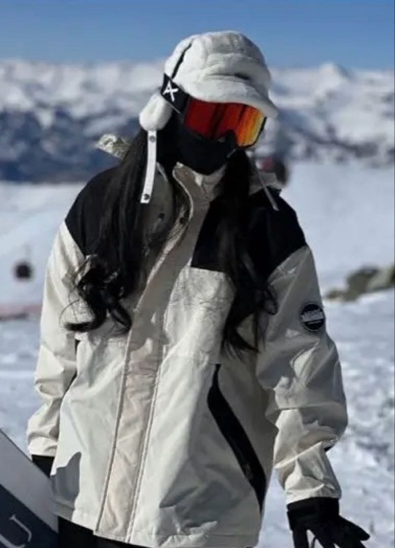 スノーボードジャケット ホワイト/ブラック