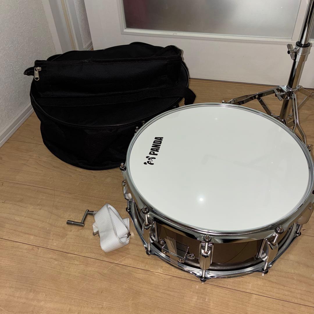 スネアドラム　panda ケース　スタンド付き