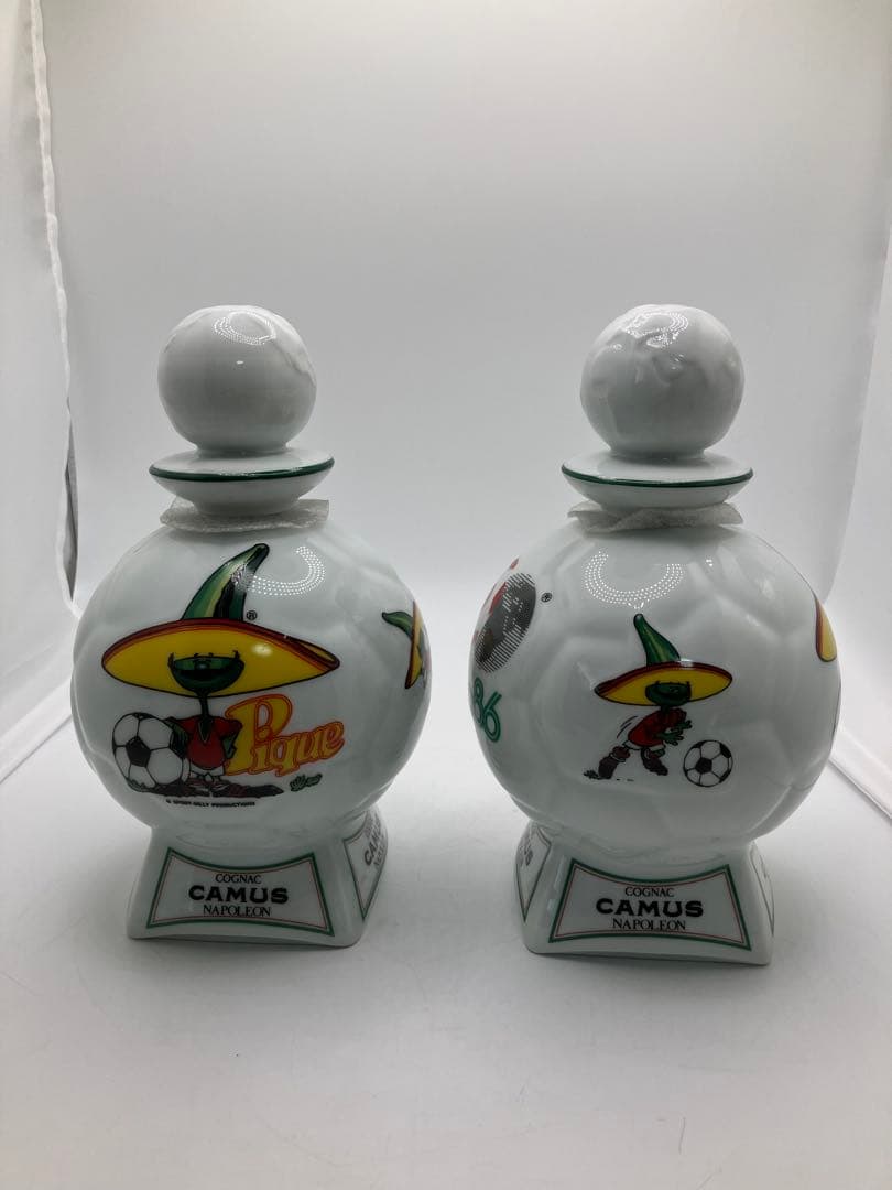 【未開栓】CAMUS メキシコ86 サッカー陶器ボトル 2本セット