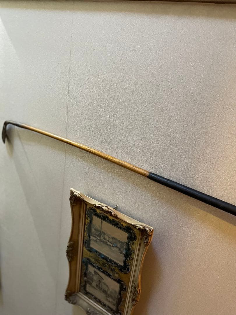 アンティーク　木製　ゴルフ　クラブ　ヒッコリー　アイアン　A　100年　アメリカ