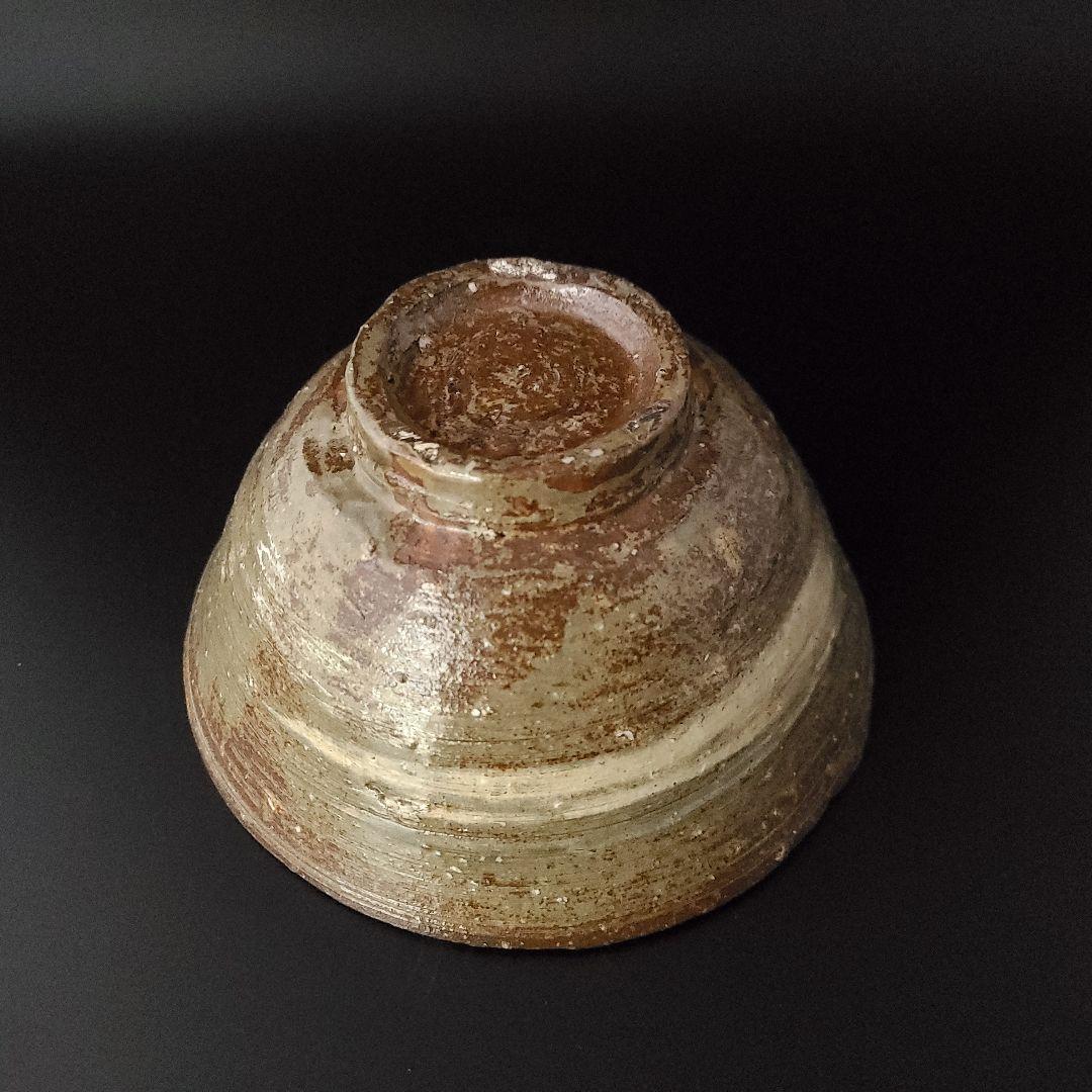 茶道具 出雲焼 イラボ 刷毛目 茶碗 11代 長岡空権 共箱 陶芸 伊羅保