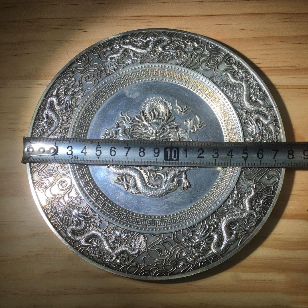 銅 細工 干支竜盆 九龍盤 リビング玄関 開運 風水 招財 置物 工芸品