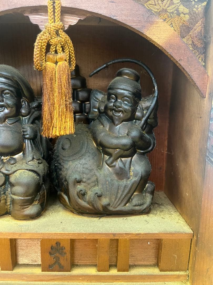 七福神　大黒天　恵比寿　置物　縁起物　開運　古美術　骨董　商売繁盛