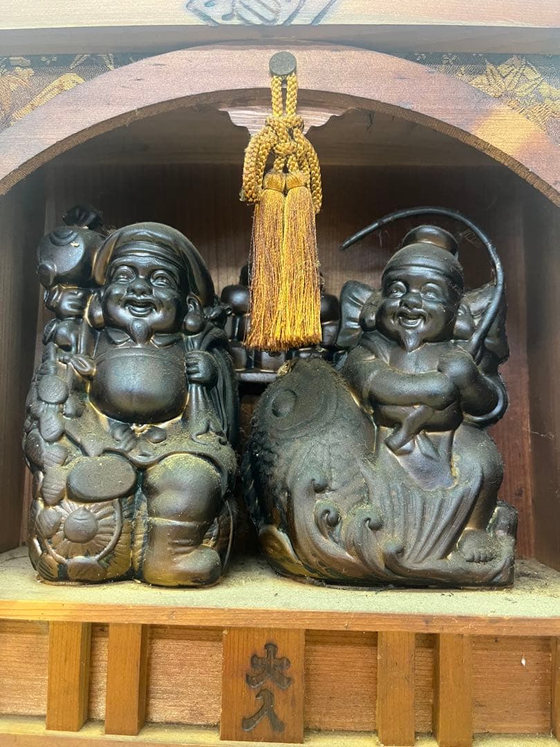 七福神　大黒天　恵比寿　置物　縁起物　開運　古美術　骨董　商売繁盛
