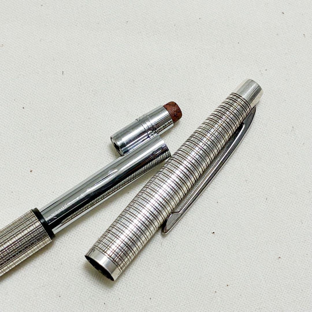 プラチナ万年筆　銀製　シルバー　回転繰り出し　シャーペン
