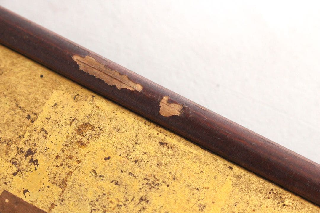 No4649 扁額装　亀井南冥(魯.道載) 三字書　紙本　書道　古美術　送料無料