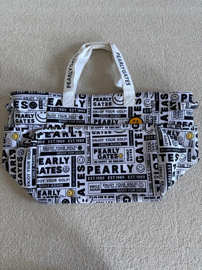 PEARLY GATES パーリーゲイツ ニュースペーパー柄　カートバッグ