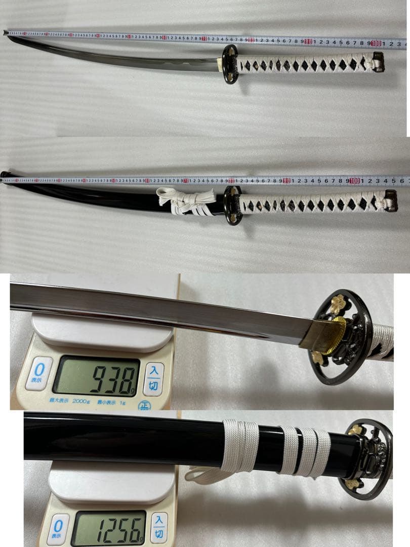 新品 模造刀　樋入り刀身 打刀 黑鞘　コスプレ 鞘付き長さ約105cm 26A2
