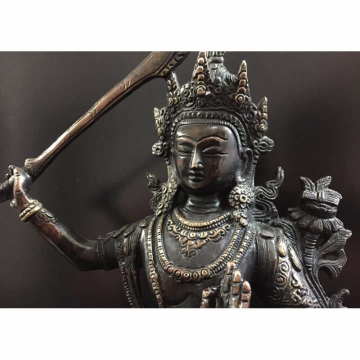 文殊菩薩（マンジュシュリー）像◆仏教　チベット-A5