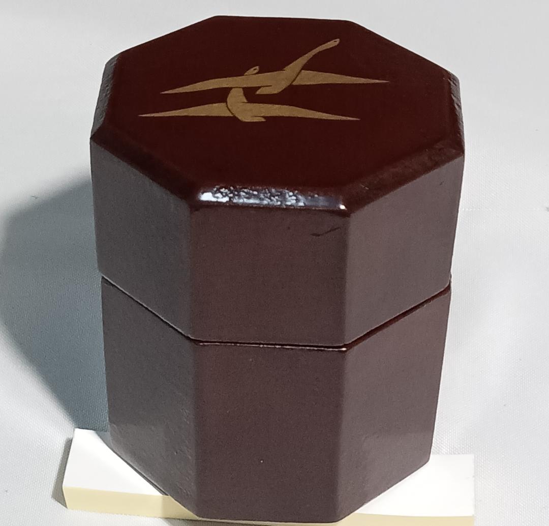 茶道具　宗観好一閑張八角茶器　道場宗廣作　二季鳥に秋草蒔絵八角茶器　超美品！！