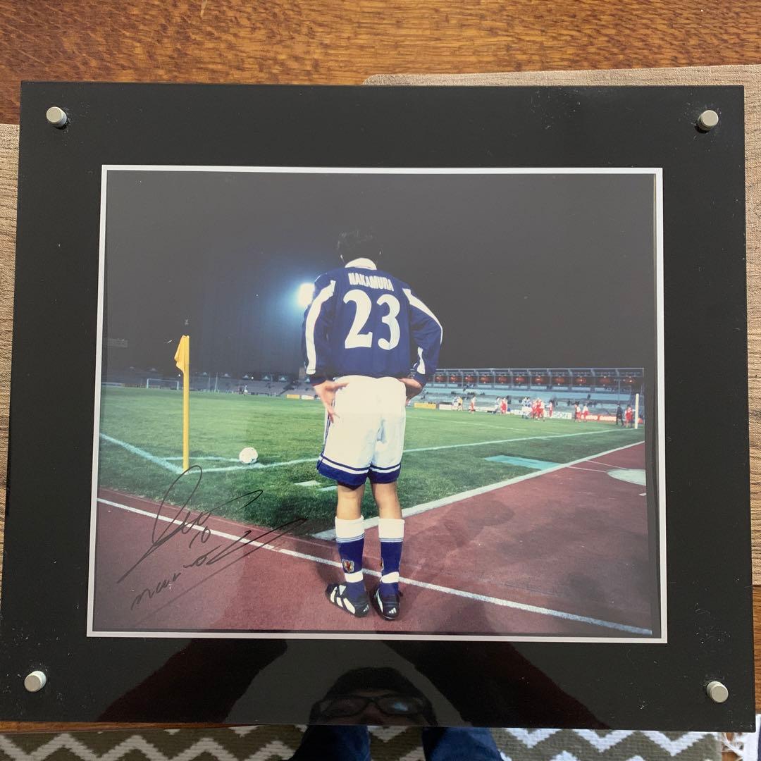 中村俊輔　日本代表　サイン入り写真　パネル入り