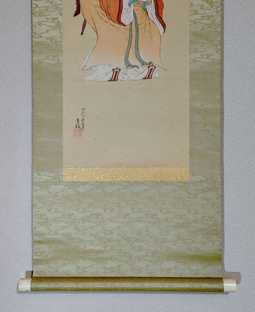 中村左洲　東方朔図　掛軸