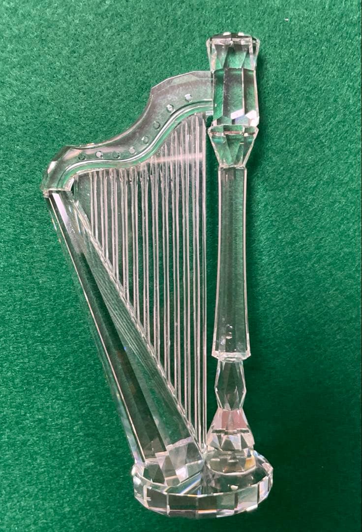 スワロフスキー　クリスタル置物　ハープ