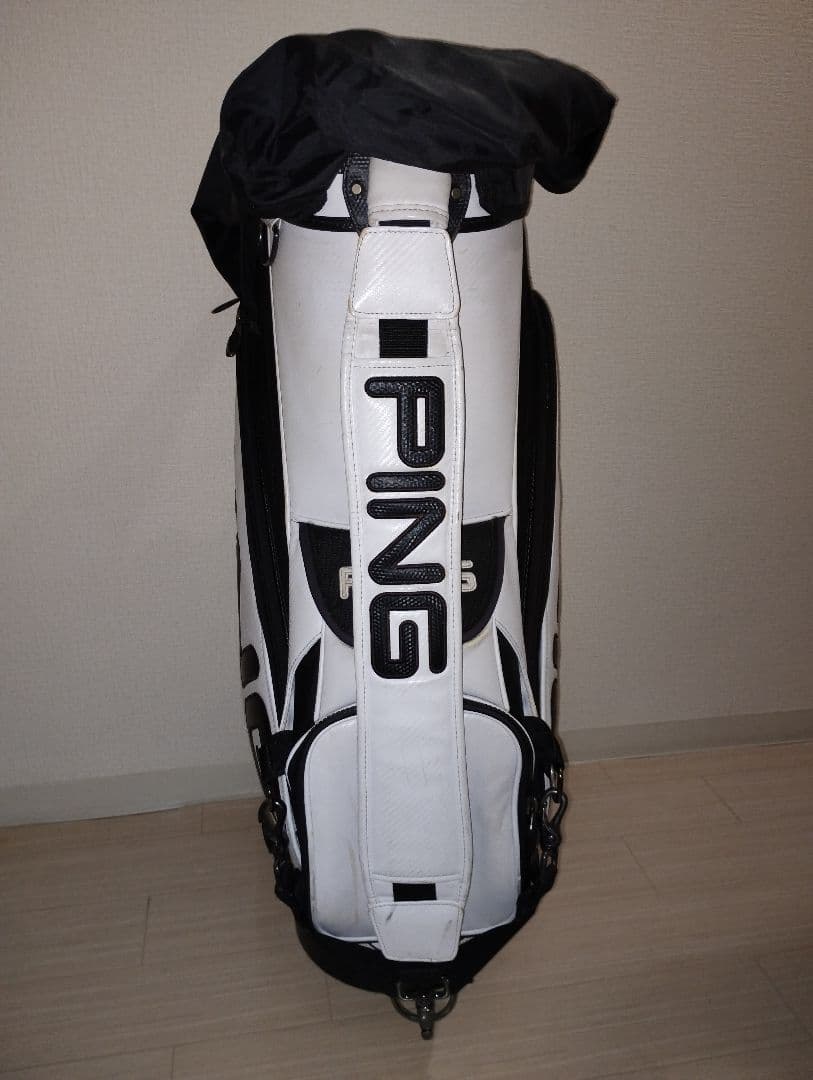PING キャディバッグ ホワイト ブラック