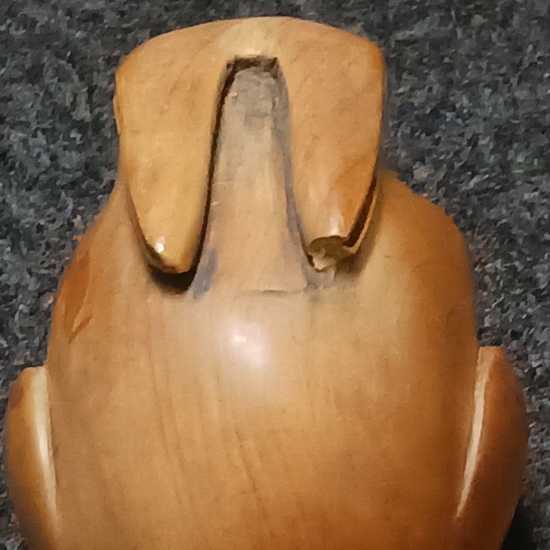 X115-3 江戸期名人 正直 古木彫 兎根付 玉眼 提物　ひ