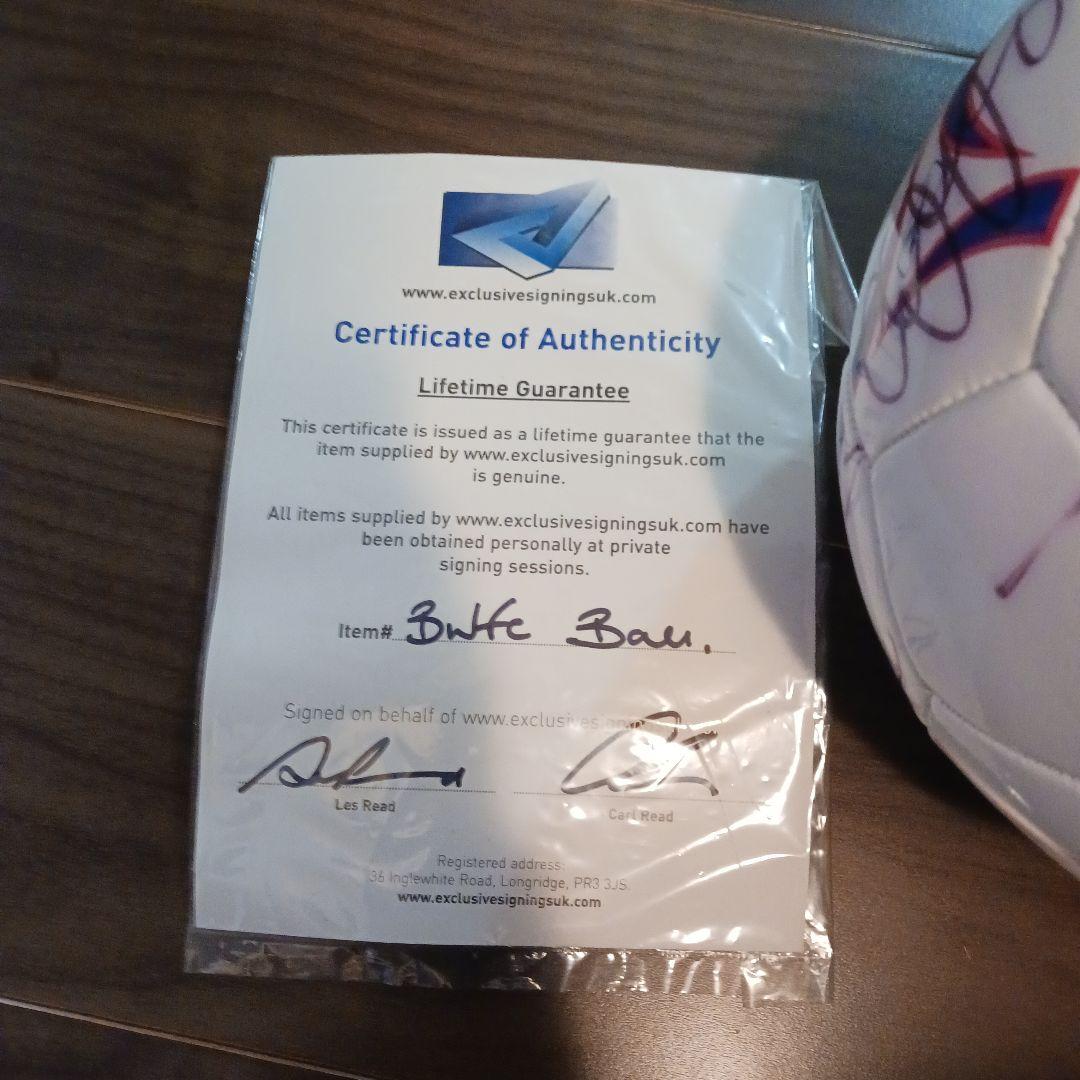 希少　中田英寿　直筆サイン入りボール　ボルトン(プレミアリーグ)他選手サイン