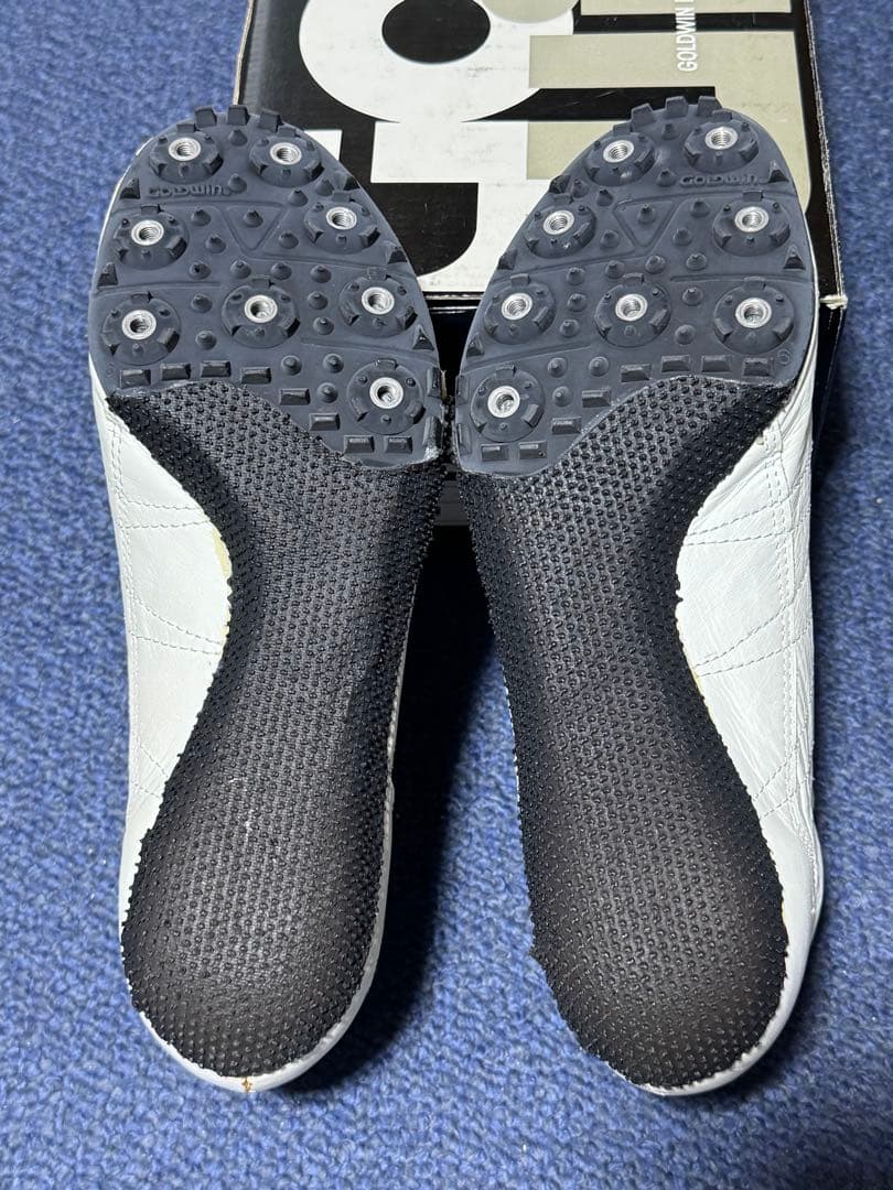 GOLDWIN カンガルー革のホワイト 陸上競技スパイク 短距離用 26.0cm