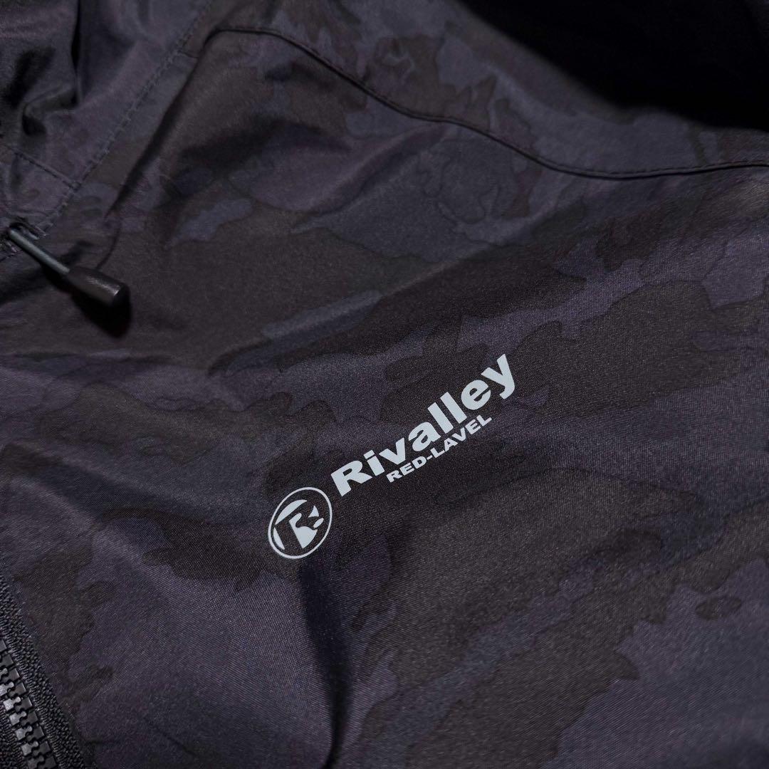 【美品】Rivalley カモ柄 ストレッチウォームスーツ セットアップ 釣り