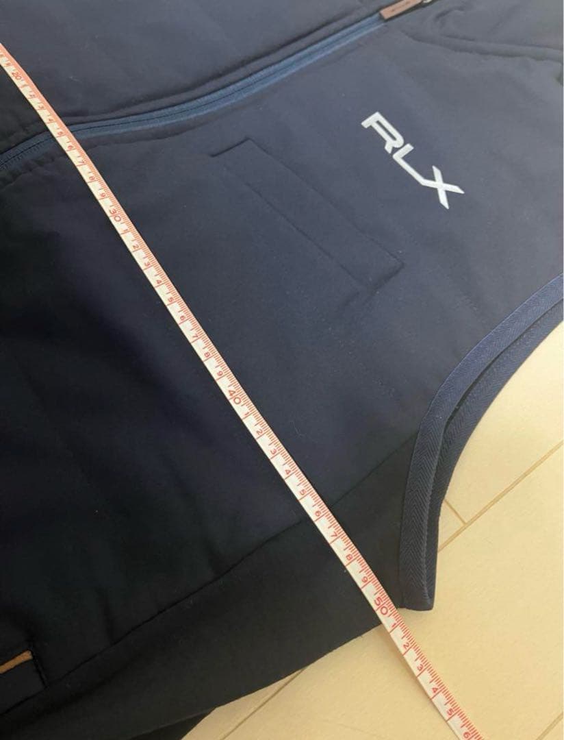 【カツオ】RLX ネイビー ジップアップベスト Mサイズ　ゴルフ