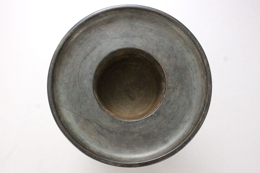 No5075 池坊専明好　御玄猪　薄端　重量3.95kg 池坊専啓箱書　送料無料