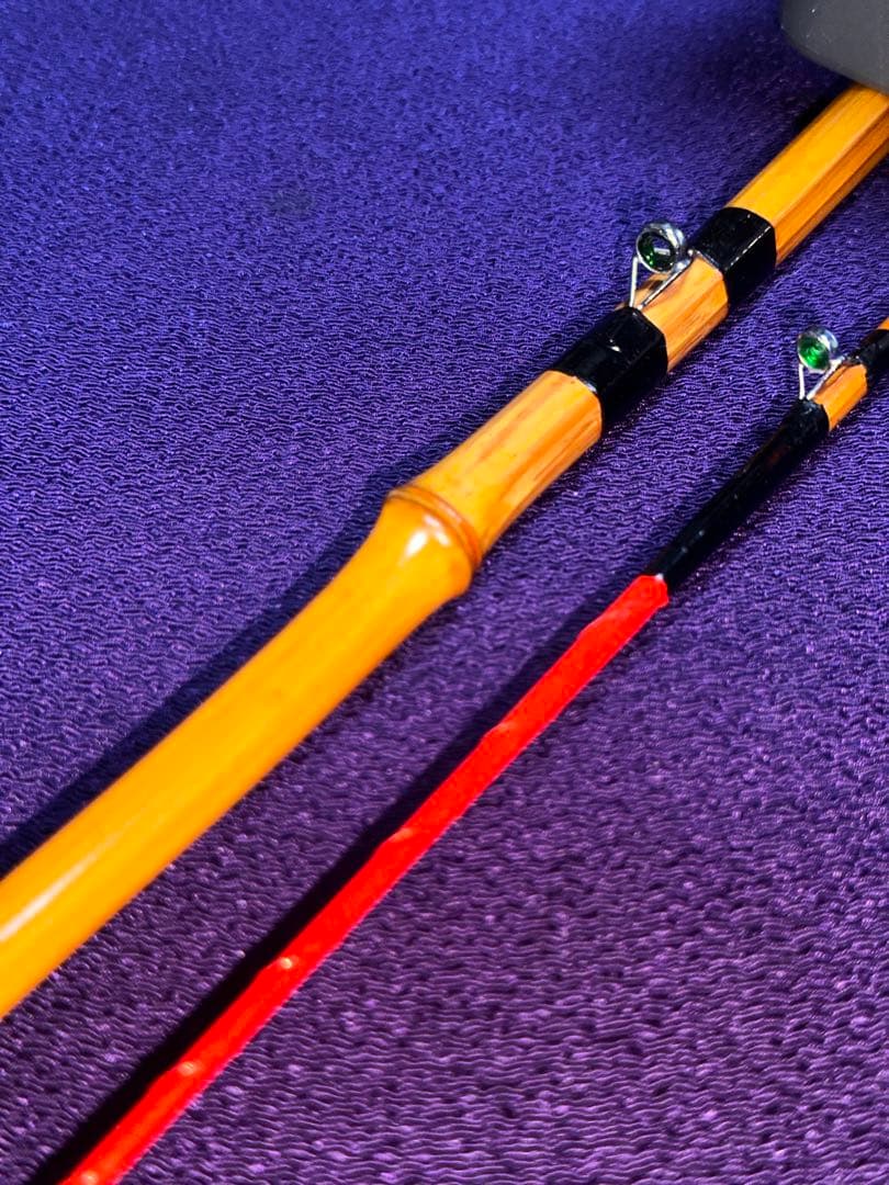 超極細穂先、クリスタルガイドの ヘチ竿 チヌ竿 印籠継 2本継 203cm和竿