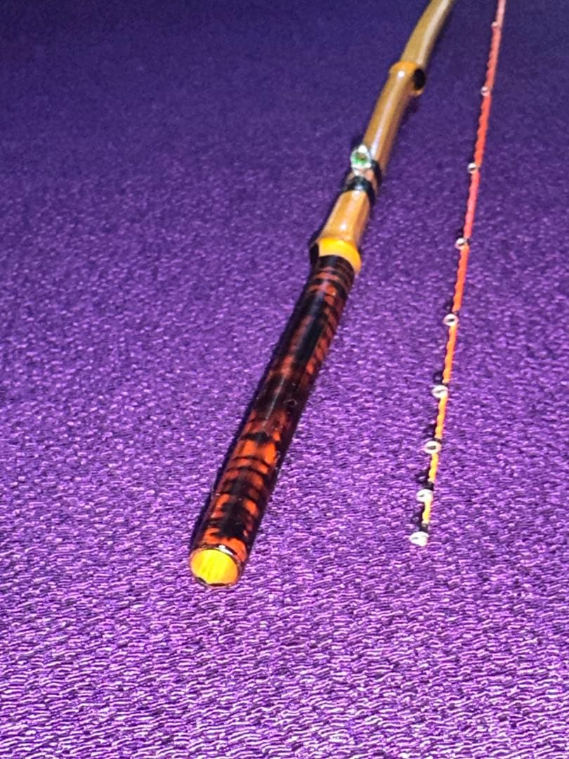 超極細穂先、クリスタルガイドの ヘチ竿 チヌ竿 印籠継 2本継 203cm和竿