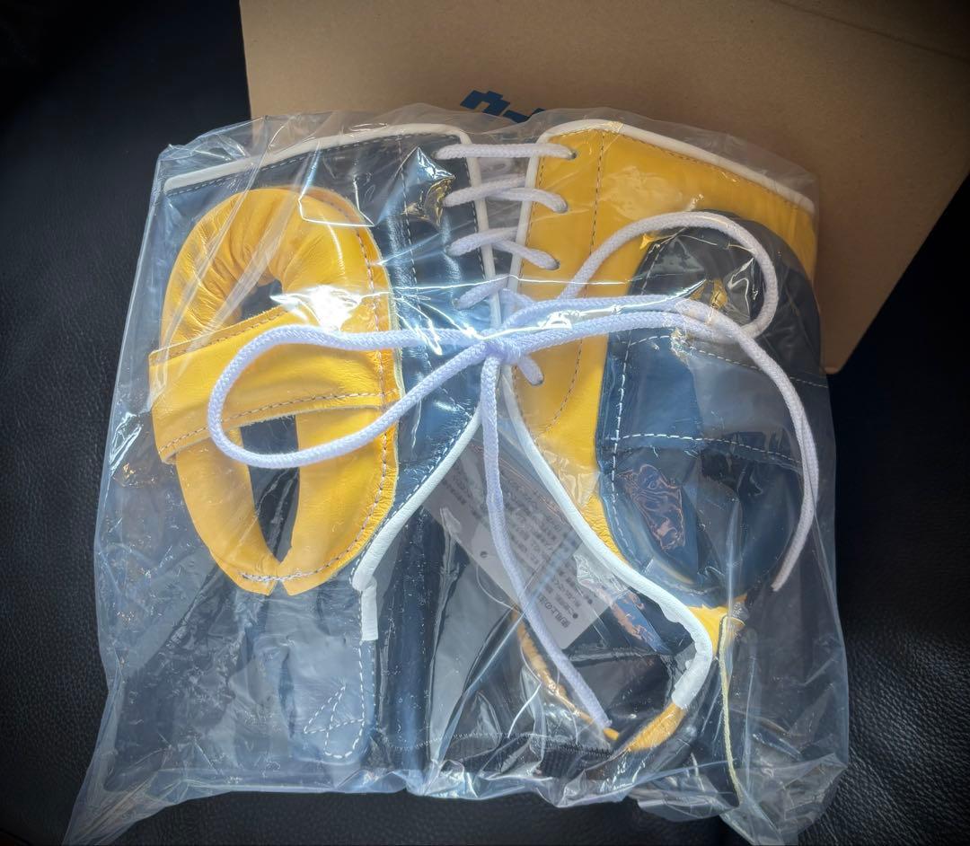 特注ウイニングボクシング ヘッドギア イエロー×ネイビー